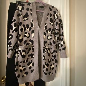 Leopard print cardigan